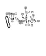 5175524AA - 3.0L Turbo Diesel; Engine: Timing Chain Guide for Mopar Image