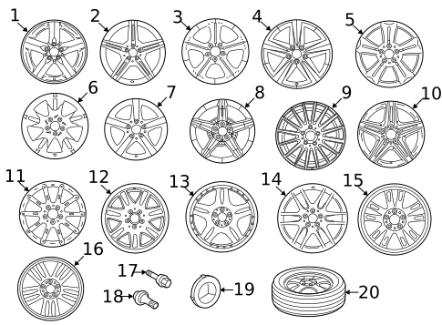 Wheels for 2008 Mercedes-Benz SLK55 AMG #0