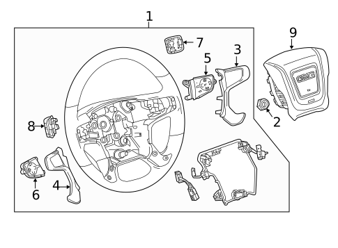 Steering Wheel & Trim for 2019 GMC Yukon XL #0