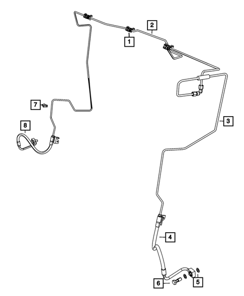 Hydraulic Control Unit, Brake Tubes and Hoses for 2015 Dodge Durango #0