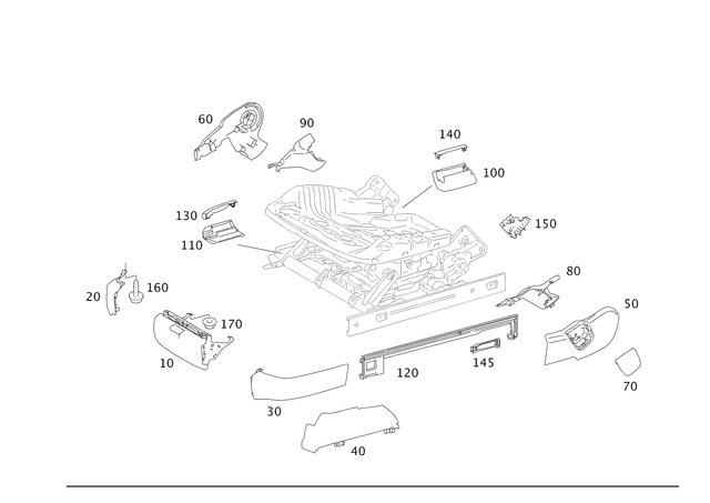 2219110214 - Driver Seat: Holder for Mercedes-Benz Image image