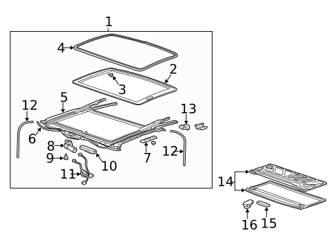 Sunroof for 2003 Chevrolet Impala #0