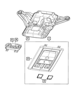 68239085AA - Interior Trim: Courtesy Lamp Lens, Left for Ram: 1500, 1500 Classic, 2500, 3500 Image