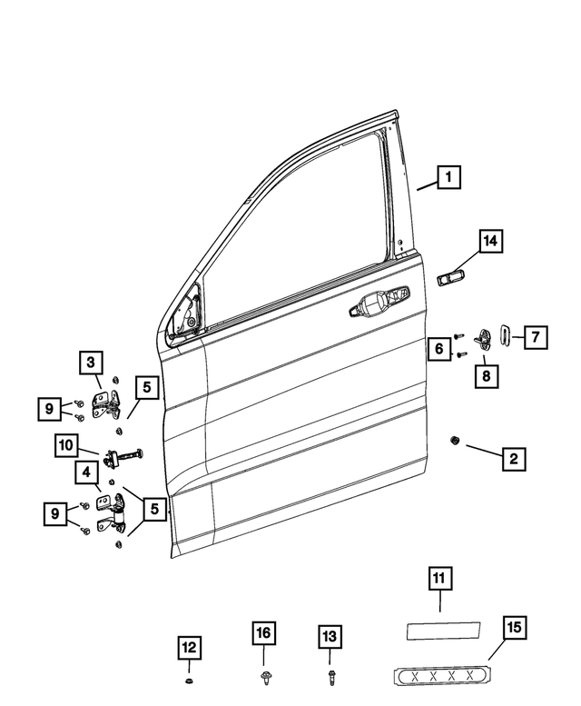 55372922AA - Doors, Door Mirrors and Related Parts: Body Panel Deadner, Right for Jeep: Grand Wagoneer, Wagoneer | Ram: 1500, 1500 Classic, 2500, 3500 Image