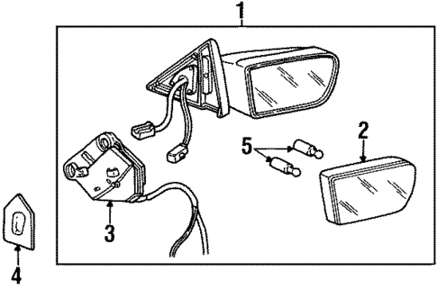 Outside Mirrors for 1993 Cadillac Eldorado #0