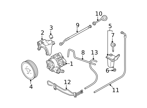 Pump & Hoses for 2007 Audi A4 Quattro #0