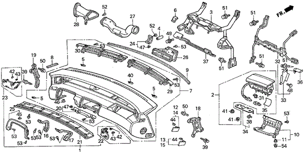 Instrument Panel for 1993 Honda Prelude #0