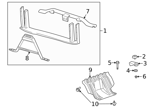Radiator Support for 2010 Chevrolet Avalanche #0