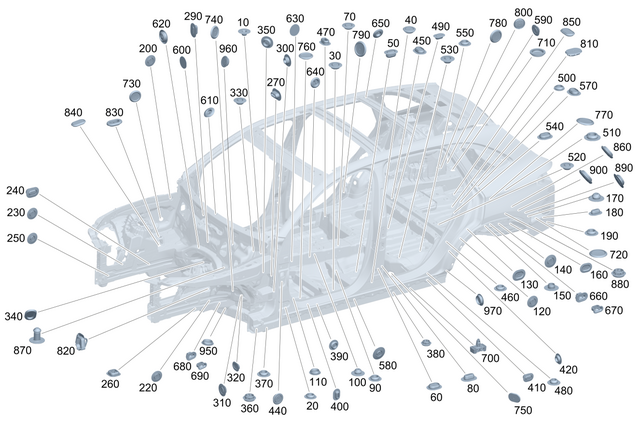9980990 - Body-in-White: Grommet for Mercedes-Benz: 250, 300C, 300CD, 300S, 350SD, AMG GT 43, AMG GT 53, AMG GT 63, AMG GT 63 S, AMG GT 63 S E Performance, B Electric Drive, B250e, C250, C300, C350, C350e, C400, C43 AMG, C450 AMG, C63 AMG, C63 AMG S, C63 AMG S E Performance, CL550, CL600, CL63 AMG, CL65 AMG, CLA250, CLE300, CLE450, CLE53 AMG, CLS400, CLS450, CLS53 AMG, CLS550, CLS63 AMG, CLS63 AMG S, E250, E300, E350, E400, E43 AMG, E450, E53 AMG, E550, E63 AMG, E63 AMG S, EQE 350, EQE 350 SUV, EQE 350+, EQE 350+ SUV, EQE 500, EQE 500 SUV, EQE AMG, EQE AMG SUV, EQS 450 SUV, EQS 450+ SUV, EQS 580 SUV, G500, G550, G580, G63 AMG, GL320, GL350, GL450, GL550, GL63 AMG, GLC300, GLC350e, GLC43 AMG, GLC63 AMG, GLC63 AMG S, GLC63 AMG S E Performance, GLE300d, GLE350, GLE400, GLE43 AMG, GLE450, GLE450 AMG, GLE450e, GLE53 AMG, GLE550e, GLE580, GLE63 AMG, GLE63 AMG S, GLK250, GLK350, GLS350d, GLS450, GLS550, GLS580, GLS63 AMG, Maybach EQS 680 SUV, Maybach GLS600, Maybach S580, Maybach S680, ML250, ML320, ML350, ML400, ML450, ML500, ML550, ML63 AMG, R320, R350, R500, S350, S400, S500, S550, S580, S580e, S600, S63 AMG, S63 AMG E Performance, SLS AMG Image image