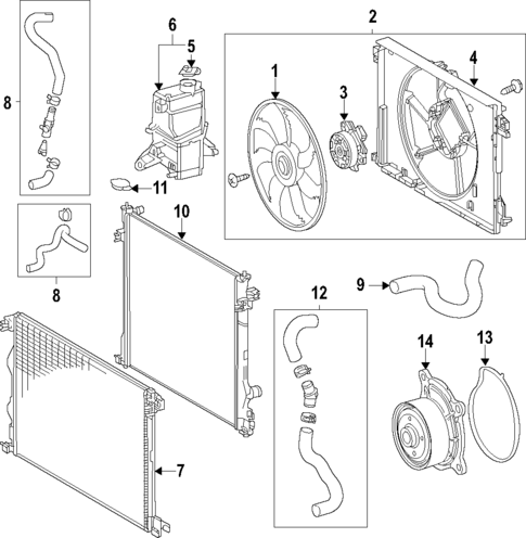Cooling System for 2024 Lexus TX350 #0