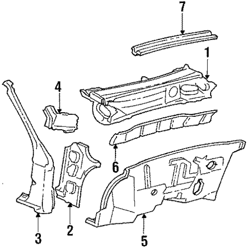 Cowl for 1986 Ford Tempo #0