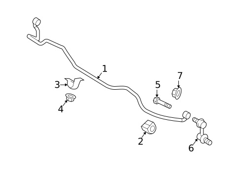 Stabilizer Bar & Components for 2007 Subaru Legacy #0