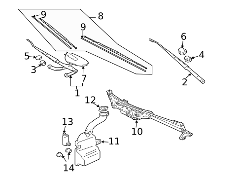 Wipers for 2011 Mitsubishi Endeavor #0