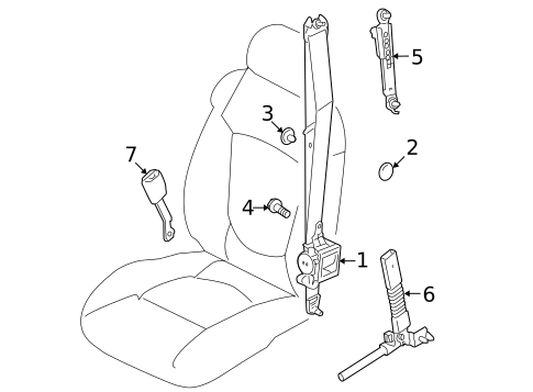 Seat Belt for 2013 Kia Forte #0
