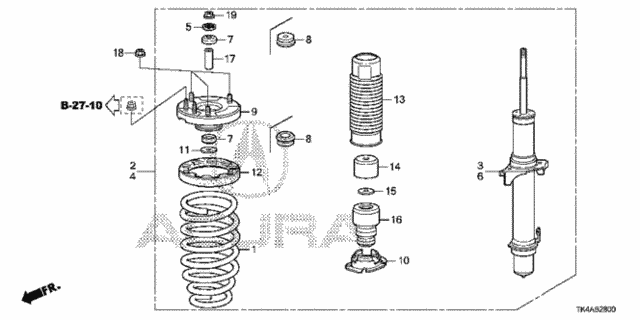 Front Shock Absorber for 2013 Acura TL #0