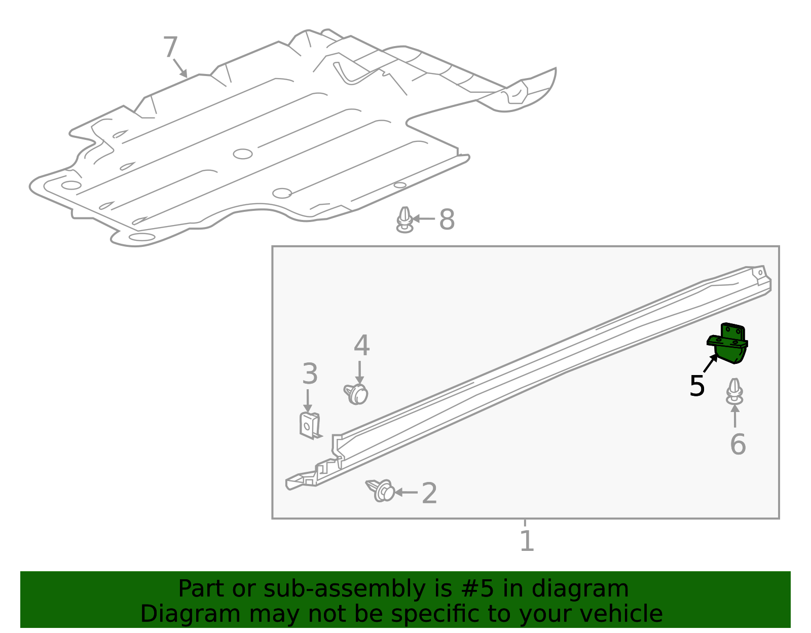 Paper Modling Bracket 71852-TG7-A00 - Rocker Panel Molding Bracket Honda Parts Online