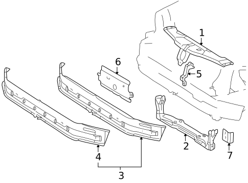 Radiator Support for 2002 Mercedes-Benz CLK 55 AMG&reg; #0