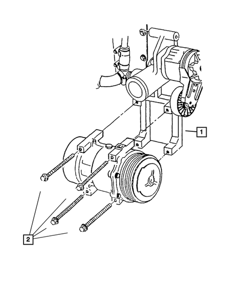 Air Conditioner Compressor and Mounting for 2018 Ram 2500 #1