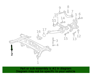 Suspension Cross-Member Bolt 19183879 | OEM Parts Online