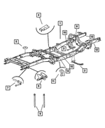 55366535AE - Frame, Bumper and Fascia: Exhaust Pipe Support Rod for Mopar Image