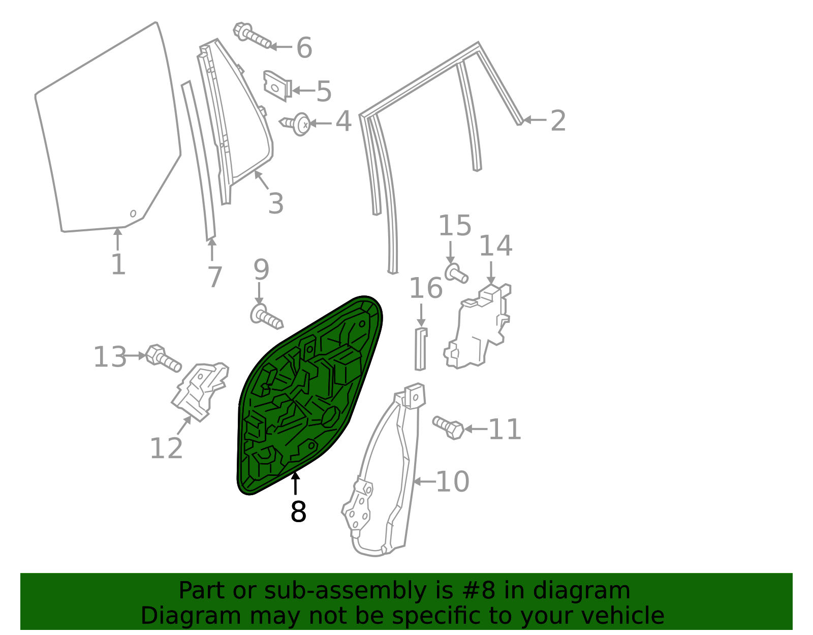 31349764 - High-Quality Door Panel Carrier for AutoNation Parts