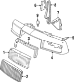 25517608 - Body: Grille for Buick: Skylark, Somerset, Somerset Regal Image