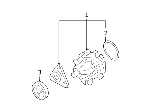 Water Pump for 2008 Mercury Milan #0