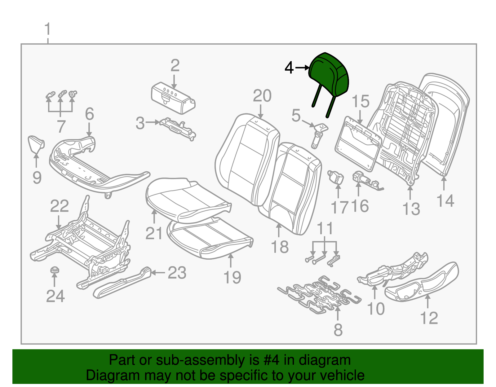 Headrest - BMW (52-10-7-047-007)