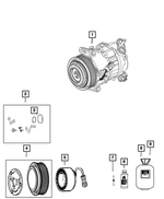68224150AB - Air Conditioners and Heaters: Compressor Lubricant for Chrysler: 200, 300, Town &amp; Country | Dodge: Challenger, Charger, Dart, Durango, Grand Caravan, Hornet, Journey, Viper | Fiat: 500, 500L | Jeep: Cherokee, Compass, Grand Cherokee, Grand Cherokee L, Grand Wagoneer, Renegade, Wagoneer, Wrangler | Ram: 1500, 1500 Classic, 3500, ProMaster 1500, ProMaster 2500, ProMaster 3500 Image