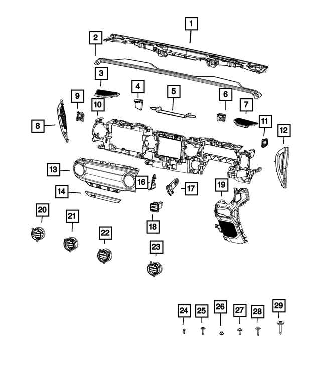 6AC121R3AC - Interior Trim: Instrument Panel Pad for Mopar Image image