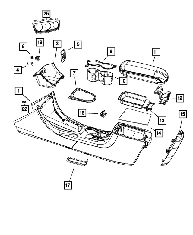 1VV18DX9AC - Interior Trim: Floor Console for Mopar Image image