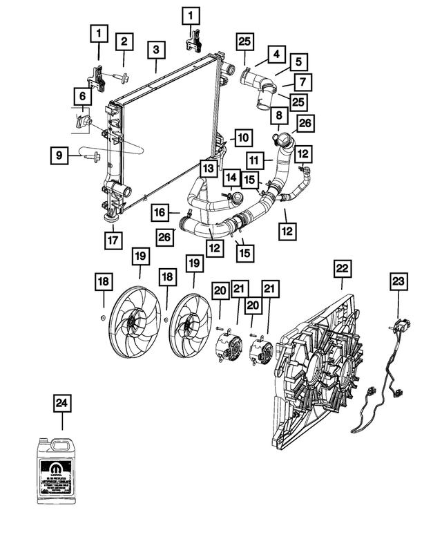 5137723AA - Cooling: Radiator Drain Hose for Mopar Image