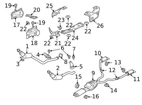 Exhaust Components for 2007 Land Rover LR3 #0