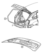 68184798AA - Doors, Door Mirrors and Related Parts: Liftgate Opening Weatherstrip for Mopar Image