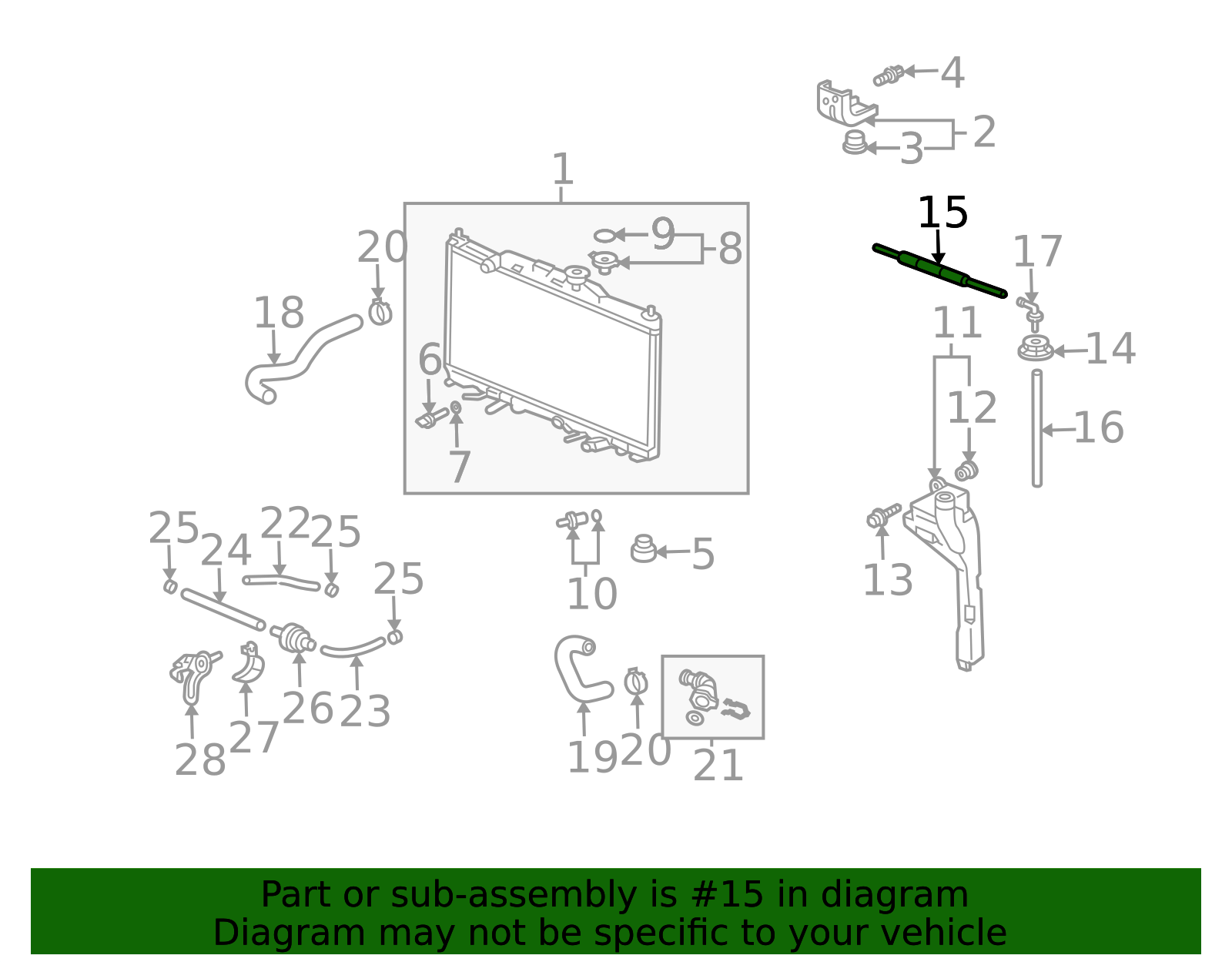 19104-PZD-A00 - Reservoir Hose 2003-2011 Honda Element | Honda Parts Online