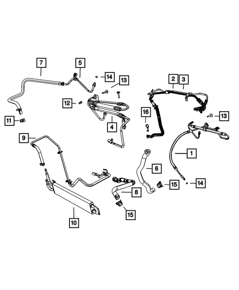 Power Steering Hoses for 2015 Dodge Durango #0