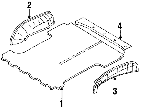 Interior Trim - Rear Body for 1991 Isuzu Rodeo #0