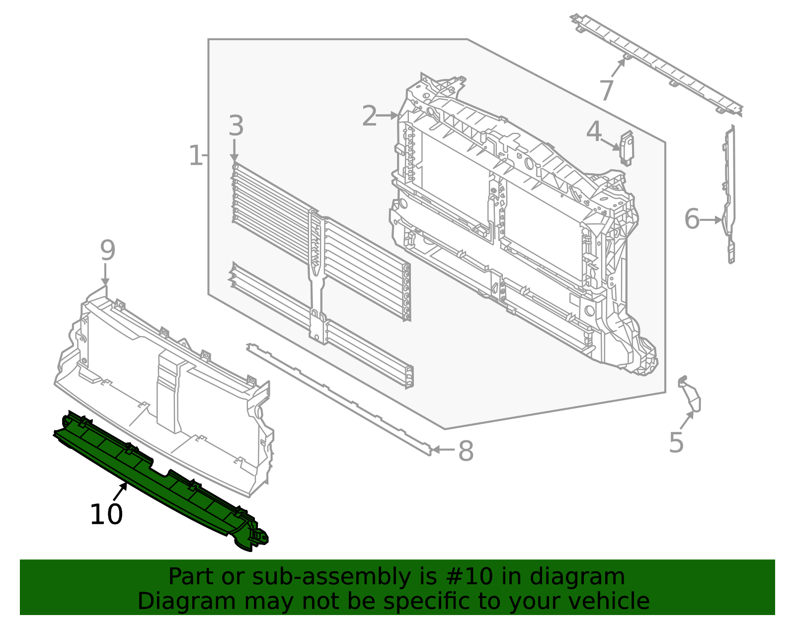 Genuine OEM Ford Part - Radiator Support Air Deflector M1PZ-8327-A ...