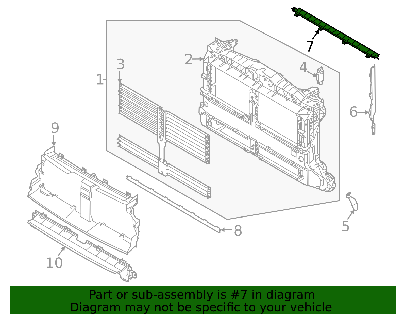 LX6Z-9F721-A - Radiator Support Air Deflector Big 3 Auto Parts