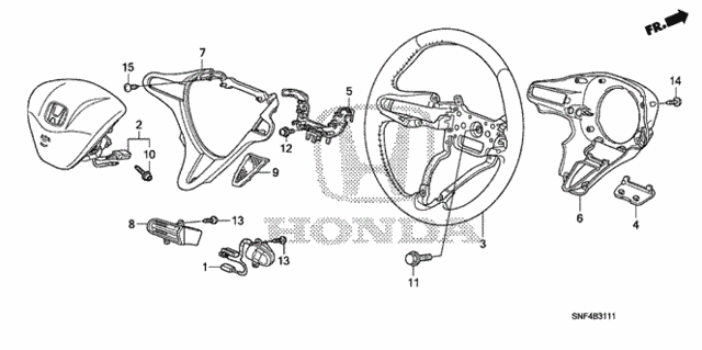 Steering Wheel (SRS) (2) for 2011 Honda Civic #0