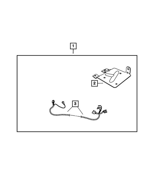 5102134AA - Mopar Accessories - Component Parts: Satellite Receiver Bracket for Mopar Image image