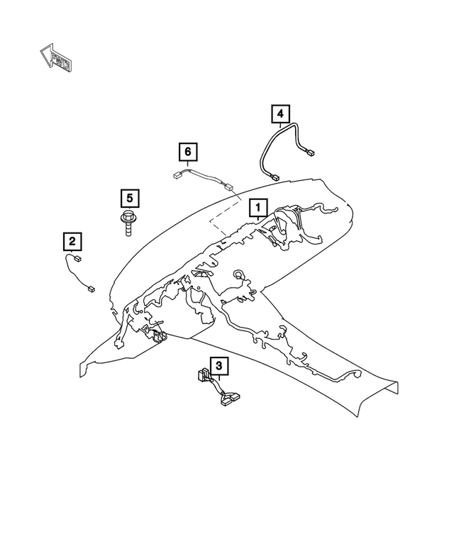 68314474AA - : Air Bag Adapter Wiring for Mopar Image