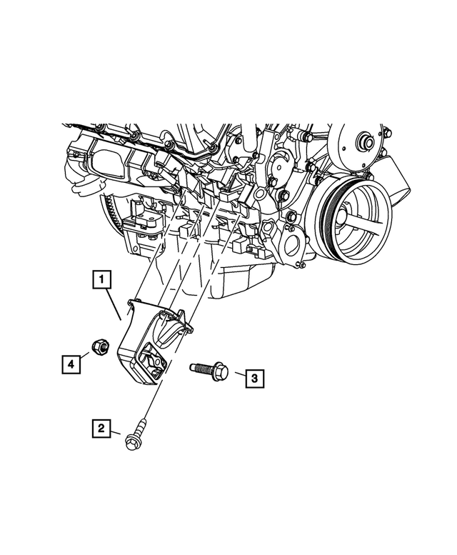 « 6507608AA – Engine Mounting : Tête Hexagonale Vis Et Rondelle, Montage pour Mopar Image »