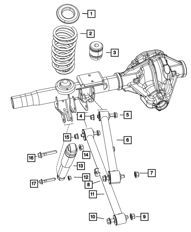 68042805AB - Rear Suspension: Rear Coil Spring for Mopar Image