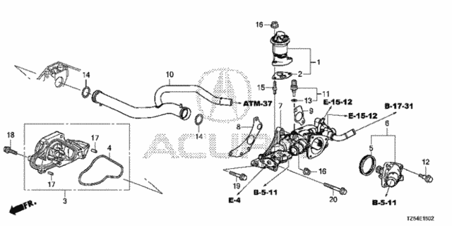 Water Pump (3.0L) for 2017 Acura MDX #0