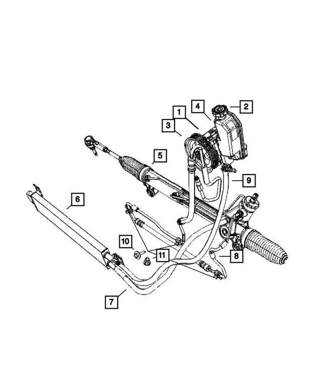 52089325AF - Steering: Power Steering Pressure Hose for Mopar Image image
