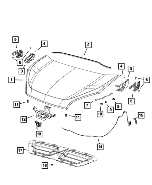 Hood and Hood Release for 2016 Ram ProMaster City #0