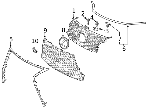 Grille & Components for 2014 Lexus IS250 | OEM Parts Online