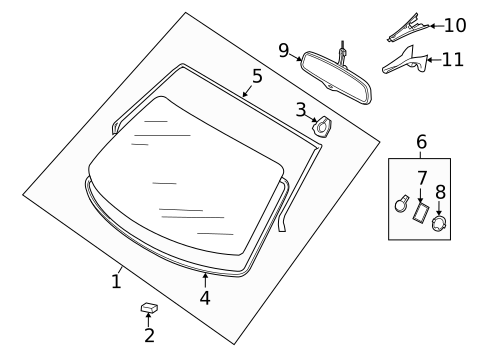 Glass - Windshield for 2010 Audi TT Quattro #0
