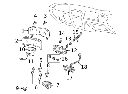 Cluster & Switches for 2008 Ford Explorer #1